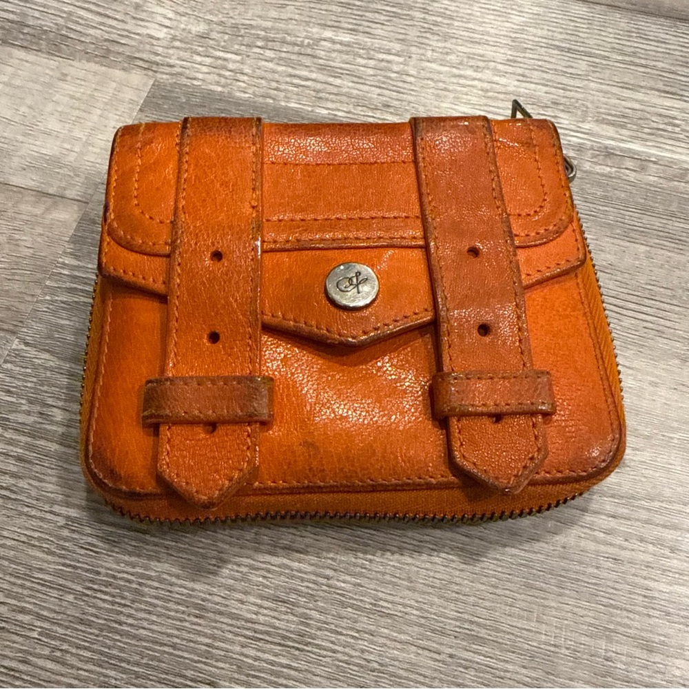 Proenza Schouler Orange Leather Zipper Wallet
